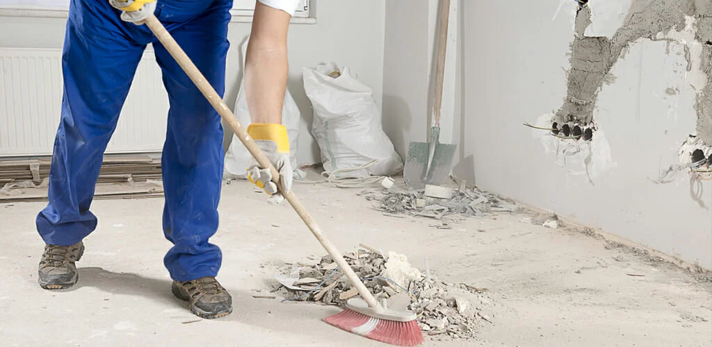 Schoonmaak in de bouw.
